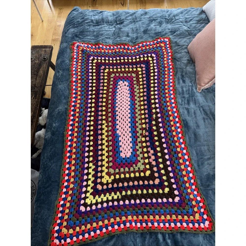 Hand Crochet thow‎ Blanket/baby Blanket 48x32in